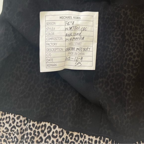 MICHAEL Michael Kors Animal Print Elastic Band Waist Tiered Ruffle Hem Skirt New - Picture 10 of 11